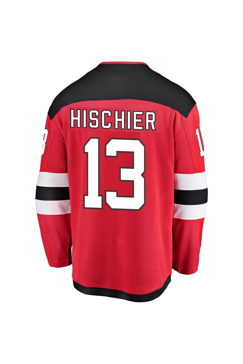 Youth Fanatics Branded Nico Hischier Red New Jersey Devils Home Breakaway Player Jersey, Alternate, color, Red