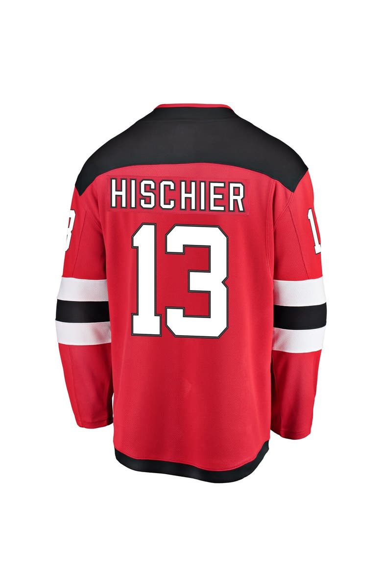 FANATICS Youth Fanatics Branded Nico Hischier Red New Jersey Devils Home Breakaway Player Jersey, Alternate, color, Red