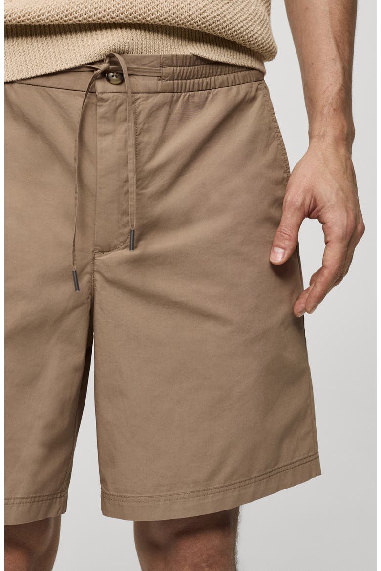 Drawstring Cotton Bermuda Shorts, Alternate, color, BEIGE