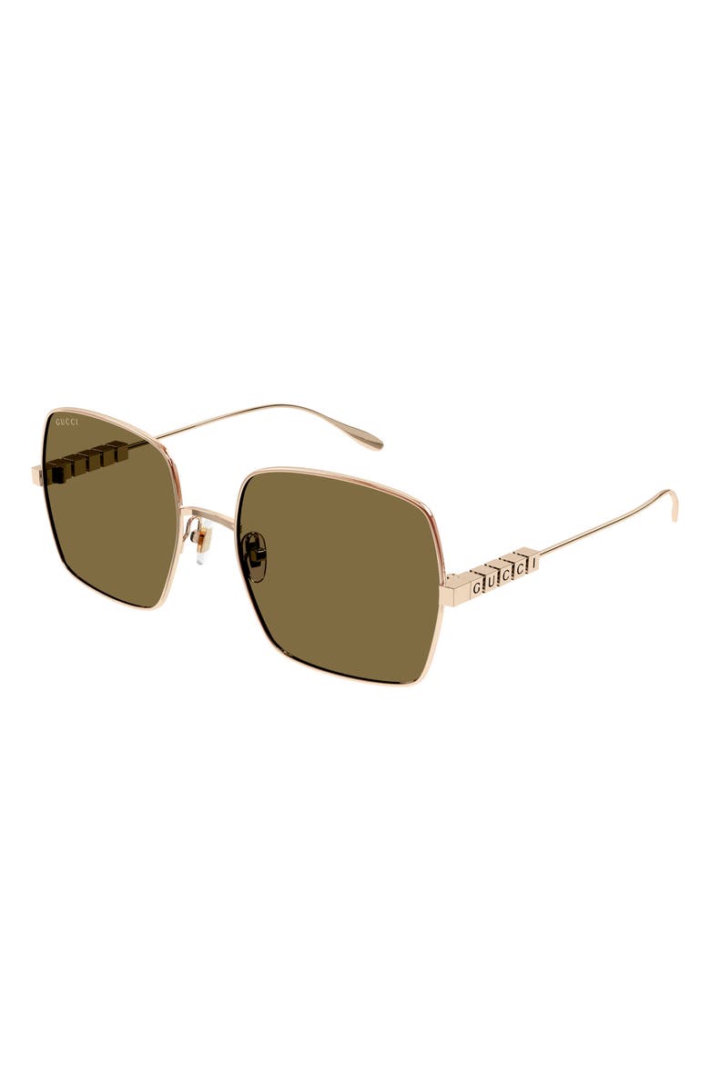 Gucci 60mm Square Sunglasses, Alternate, color, 