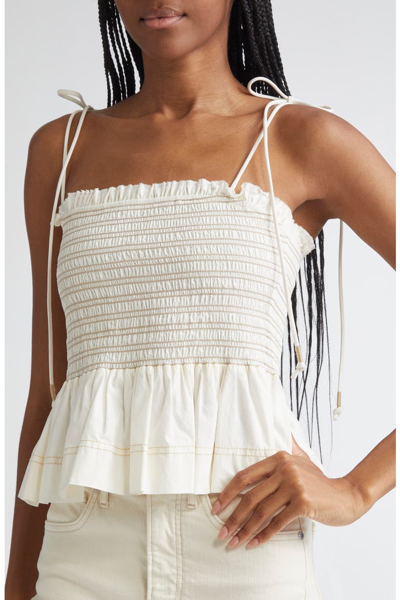 Ophelia Smock Cotton Top, Alternate, color, DOVE
