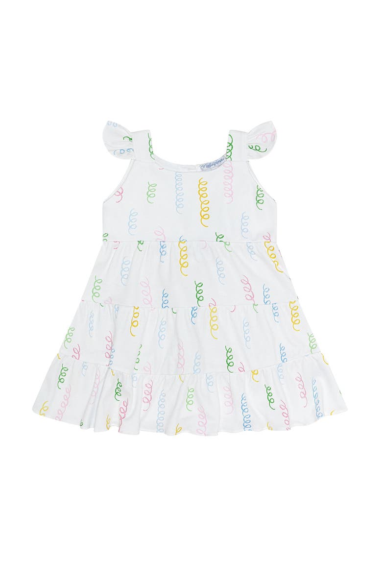 Nellapima Spirals Print Ruffle Dress - Toddler, Main, color, White Multi