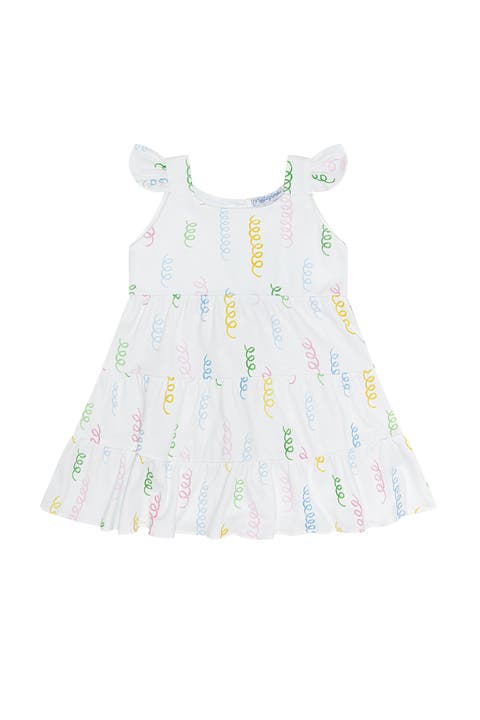Spirals Print Ruffle Dress - Toddler