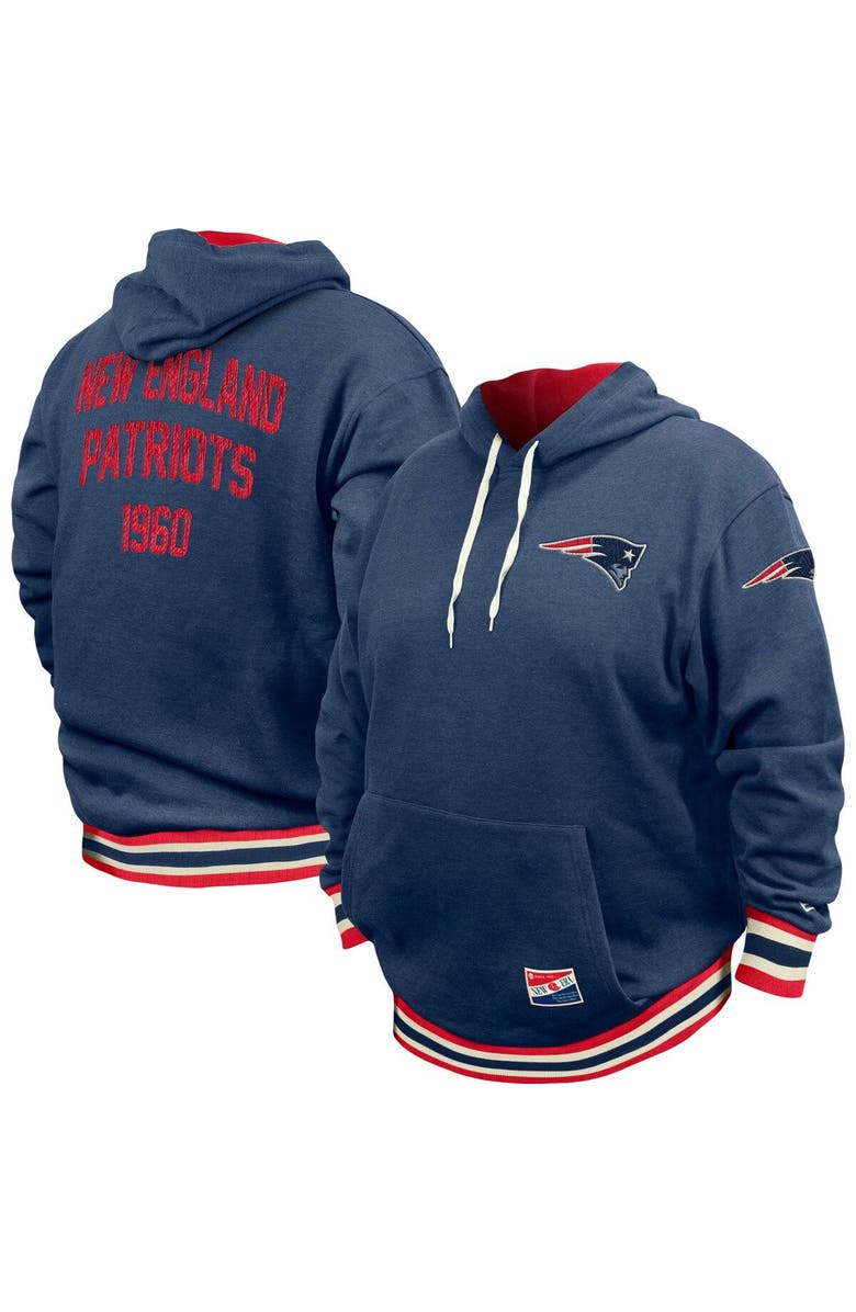 New Era Men's New Era Navy New England Patriots Big & Tall NFL Pullover Hoodie, Main, color, Navy