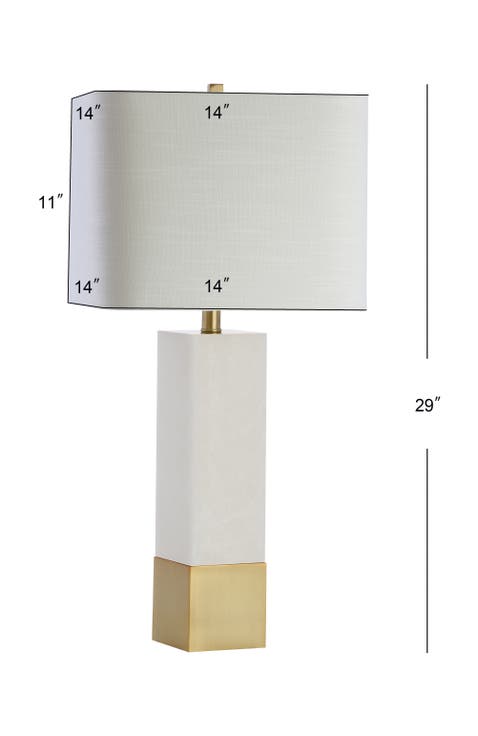 Jeffrey Metal/Marble LED Table Lamp