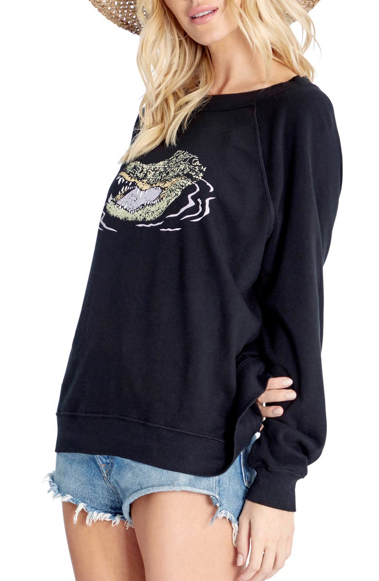 Wildfox Sommers Bayou Cotton Blend Sweatshirt, Alternate, color, 