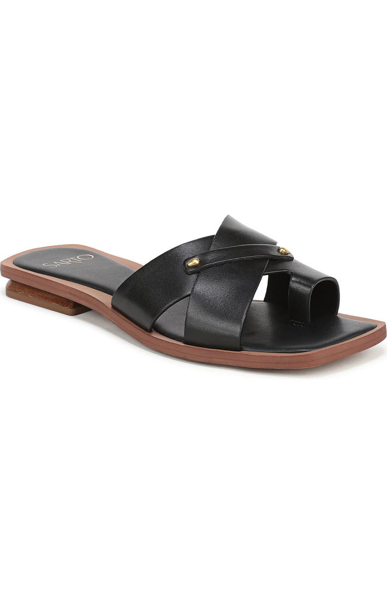 SARTO by Franco Sarto Etta Toe Loop Sandal, Main, color, Black