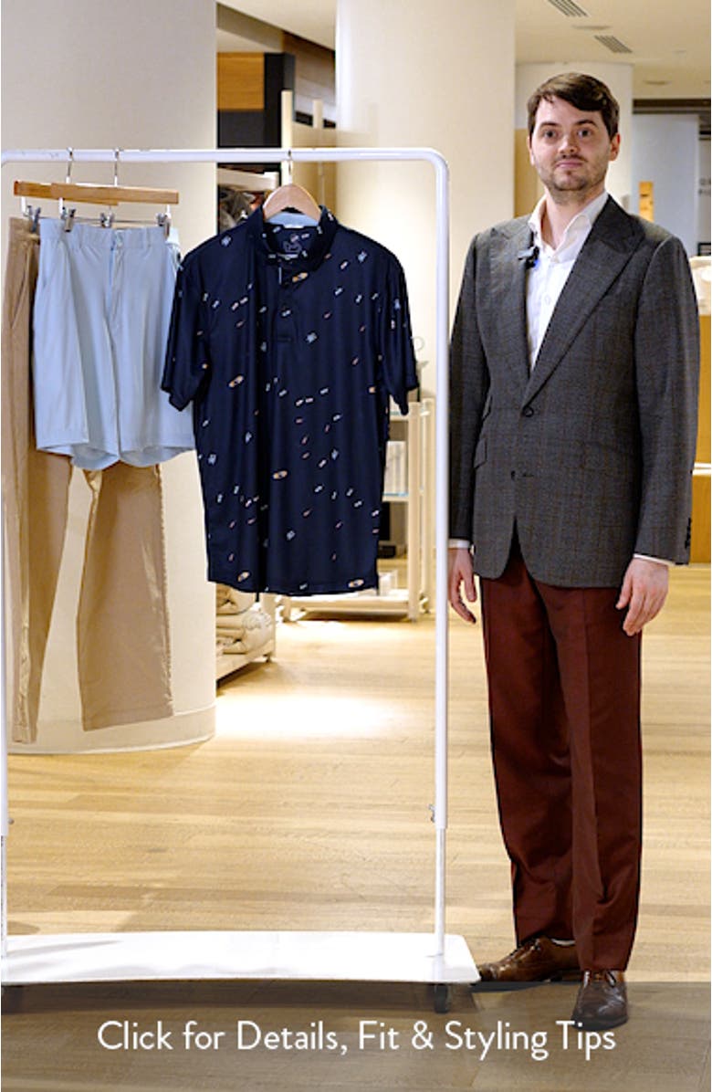 Macintyre Yacht Print Performance Golf Polo, sales video thumbnail