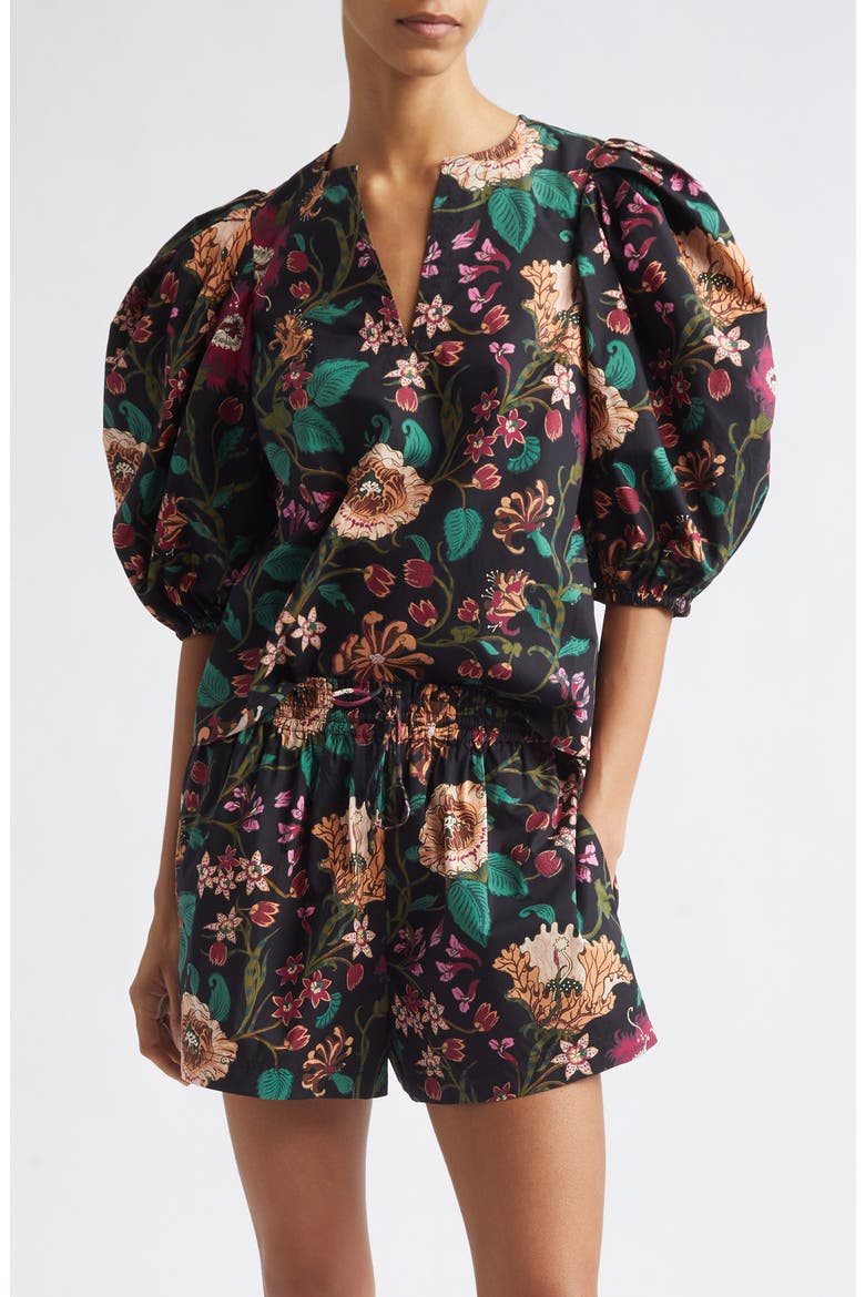 Florielle Cotton Top, Main, color, DAHLIA
