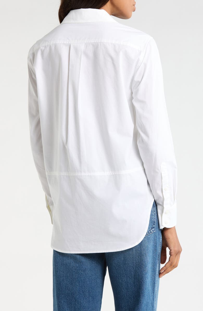 rag & bone Bella Long Sleeve Poplin Shirt, Alternate, color, White