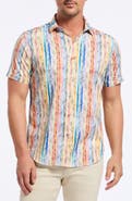 Robert Graham Short Sleeve Stretch Cotton Button-Up Shirt