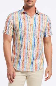 Robert Graham Short Sleeve Stretch Cotton Button-Up Shirt