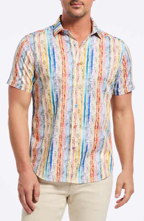 Robert Graham Short Sleeve Stretch Cotton Button-Up Shirt