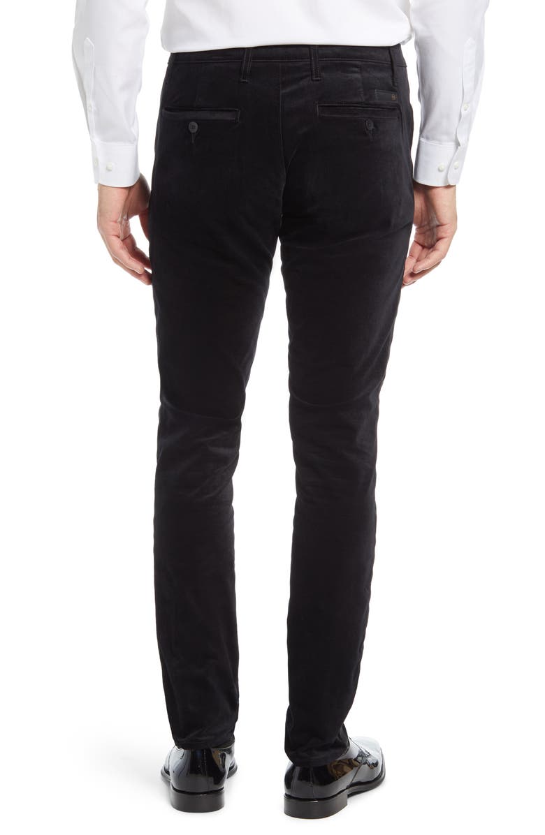 AG Jamison Tuxedo Stripe Velvet Trousers, Alternate, color, 