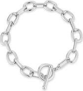 CHLOE AND MADISON Rhodium Plate Toggle Bracelet