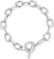 CHLOE AND MADISON Rhodium Plate Toggle Bracelet