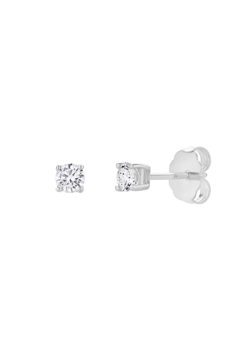 LuvMyJewelry Valeria 14K Gold Lab Grown Round Solitaire Diamond Earrings - 0.2 Ct, Alternate, color, 14K White Gold