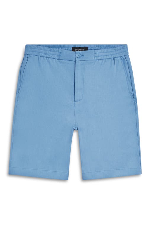 Bugatchi Linen Blend Drawstring Chino Shorts In Air Blue