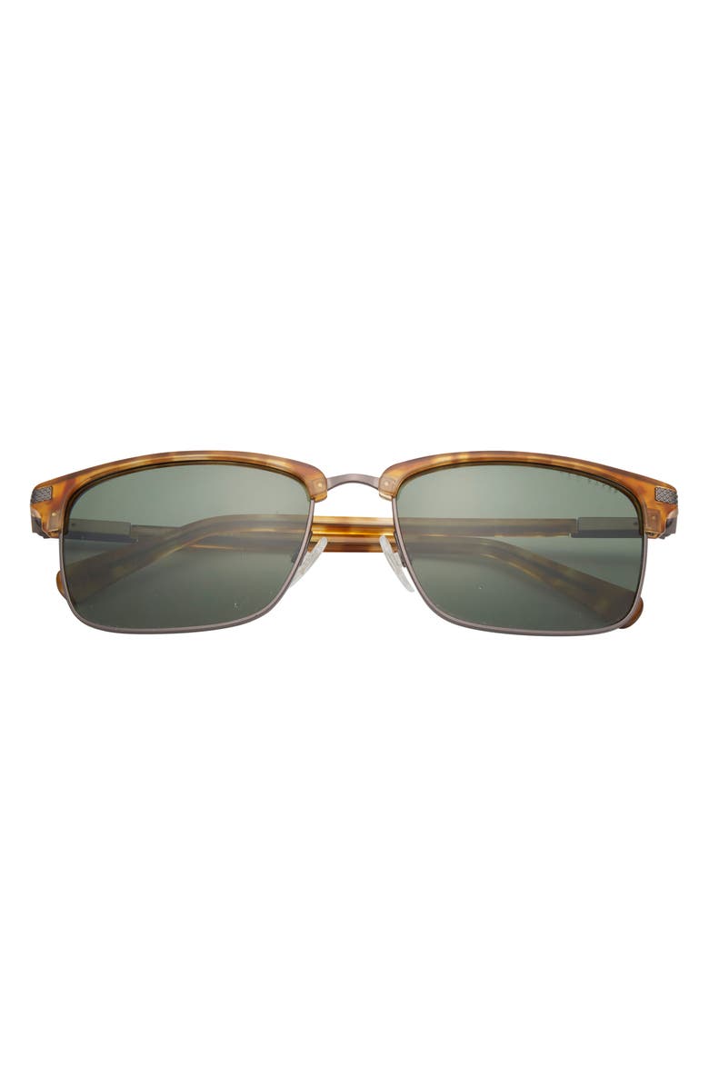 Ted Baker London Clubmaster 57mm Full Rim Polarized Sunglasses, Main, color, Honey Tortoise