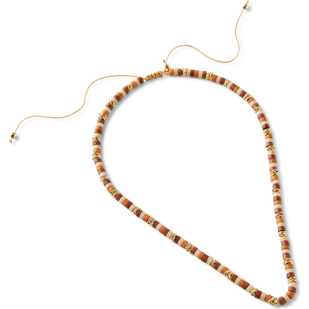 Rubi Shoes Beaded Necklace In Brown