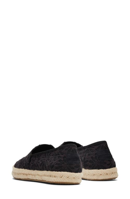 Toms Alpargata Rope Espadrille 2.0 Shoe In Black Crochet