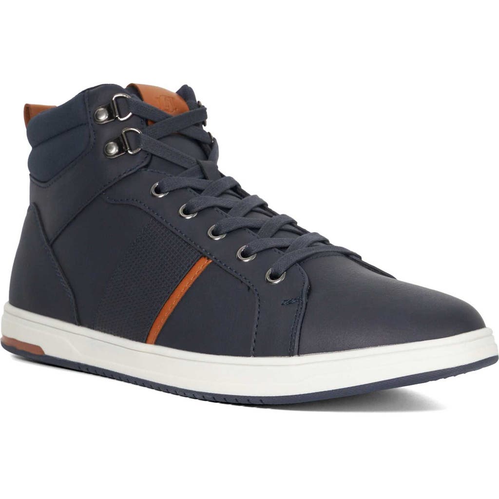 Dune London Sailors High Top Sneaker In Blue