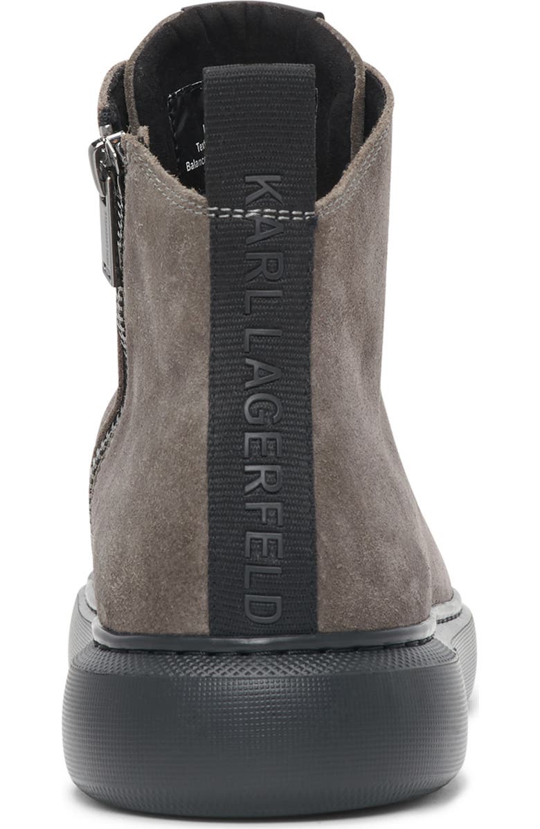 KARL LAGERFELD PARIS Suede Side Zip Bootie, Alternate, color,