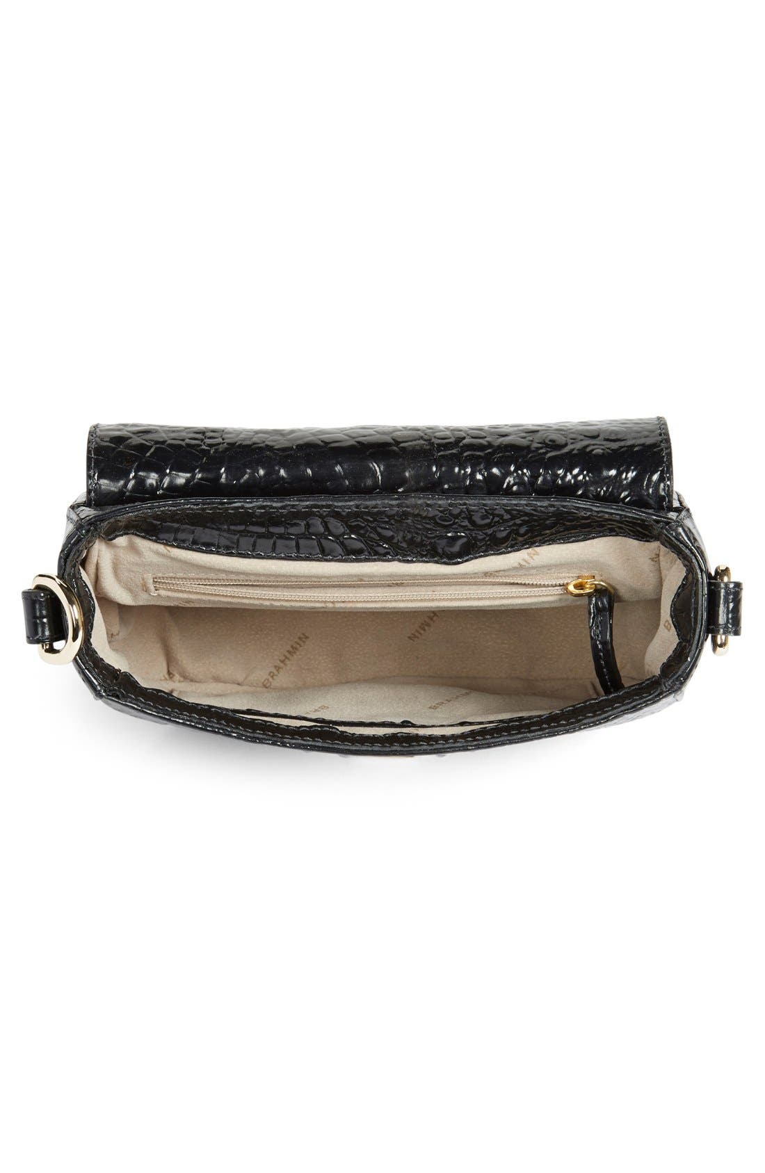 Brahmin 'Tillie' Croc Embossed Leather Crossbody Bag, Alternate, color, 