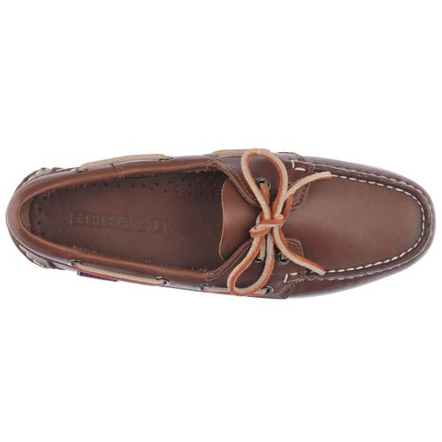 Sebago Brown Leather Loafers With Rubber Sole In Black