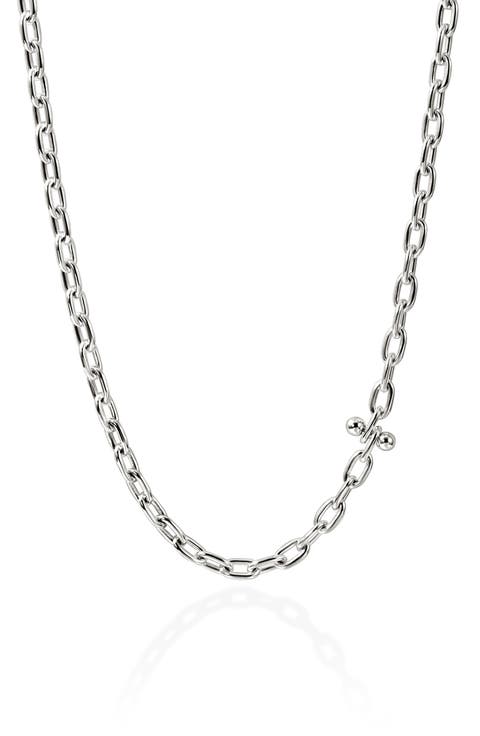 Sterling Silver Screwball Link Necklace