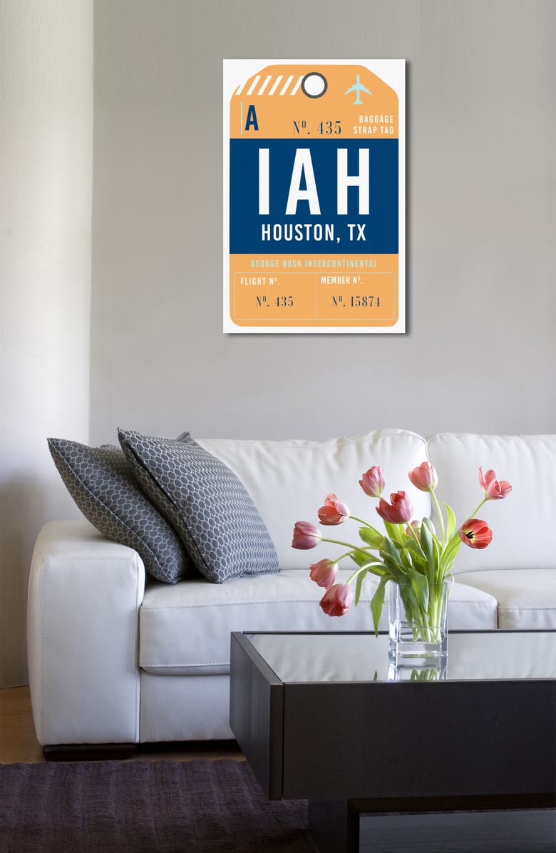 Oliver Gal Houston Luggage Tag Wall Art, Alternate, color, 