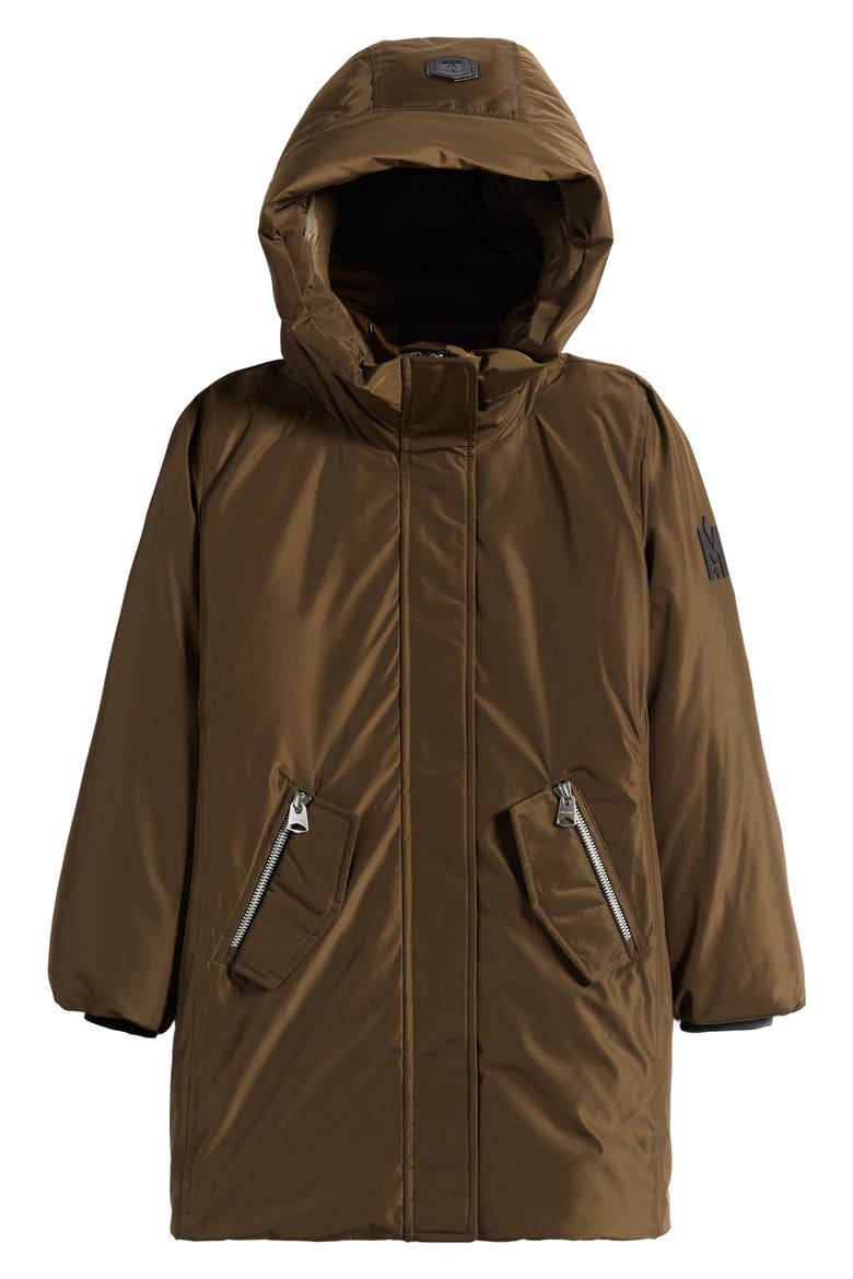 Kids' Shayna-T 800 Fill Power Down Jacket with Bib, Main, color, ARMY