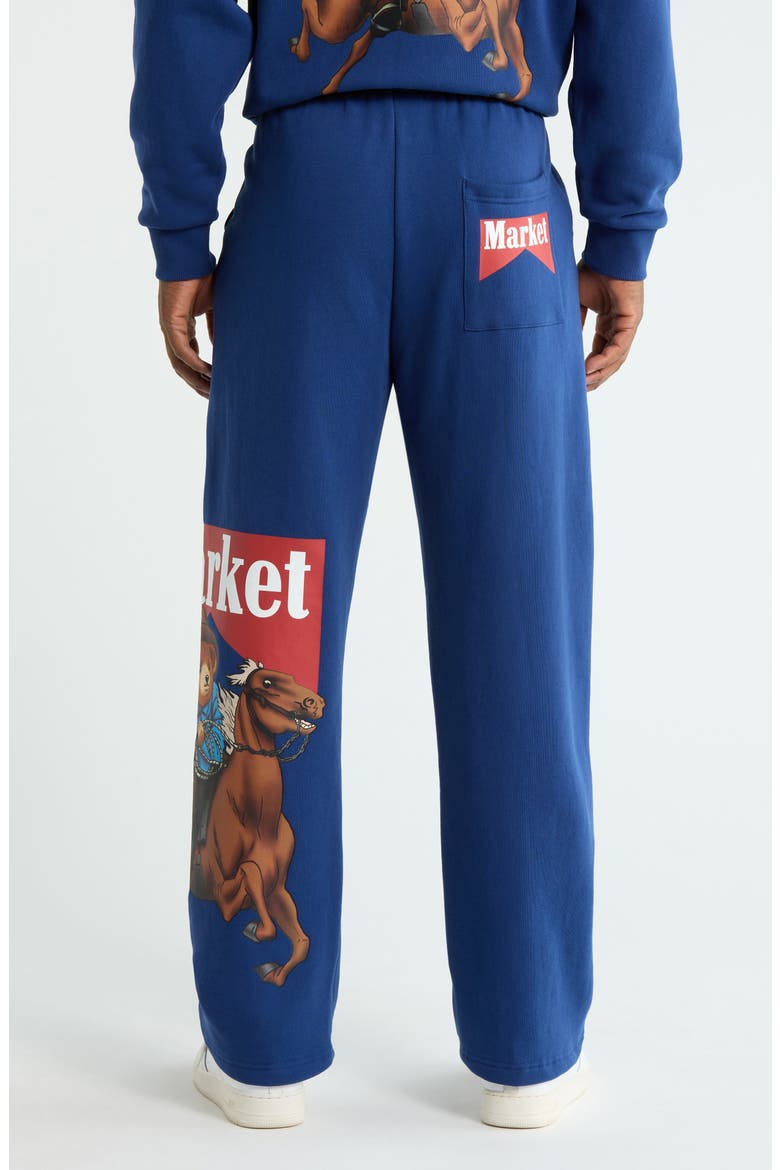 Cowboy Bear Cotton Joggers, Alternate, color, NAVY