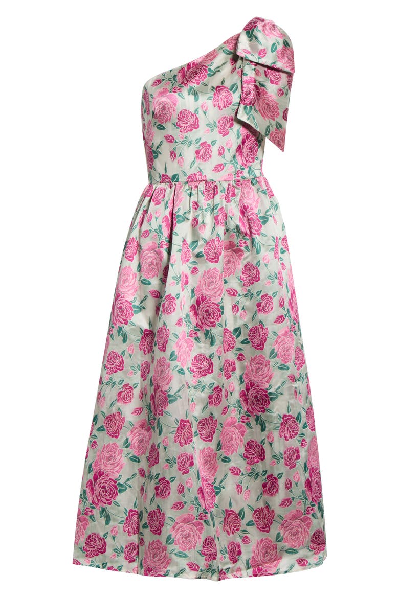 Dionne Floral Jacquard Midi Dress, Alternate, color, FLORAL