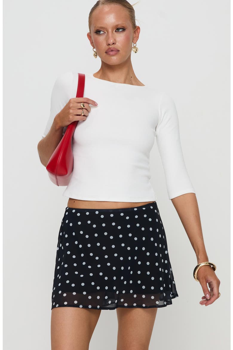 Dapple Bias Miniskirt, Alternate, color, POLKA DOT
