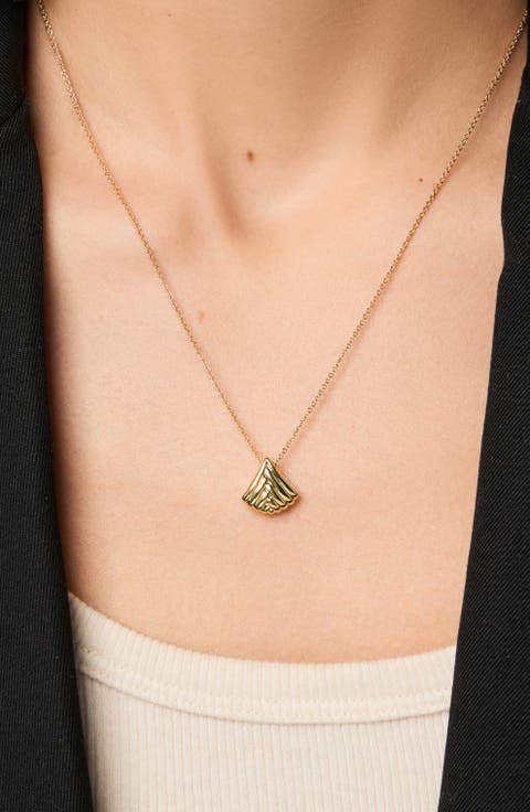 Gold Pendant Necklace - Elsie