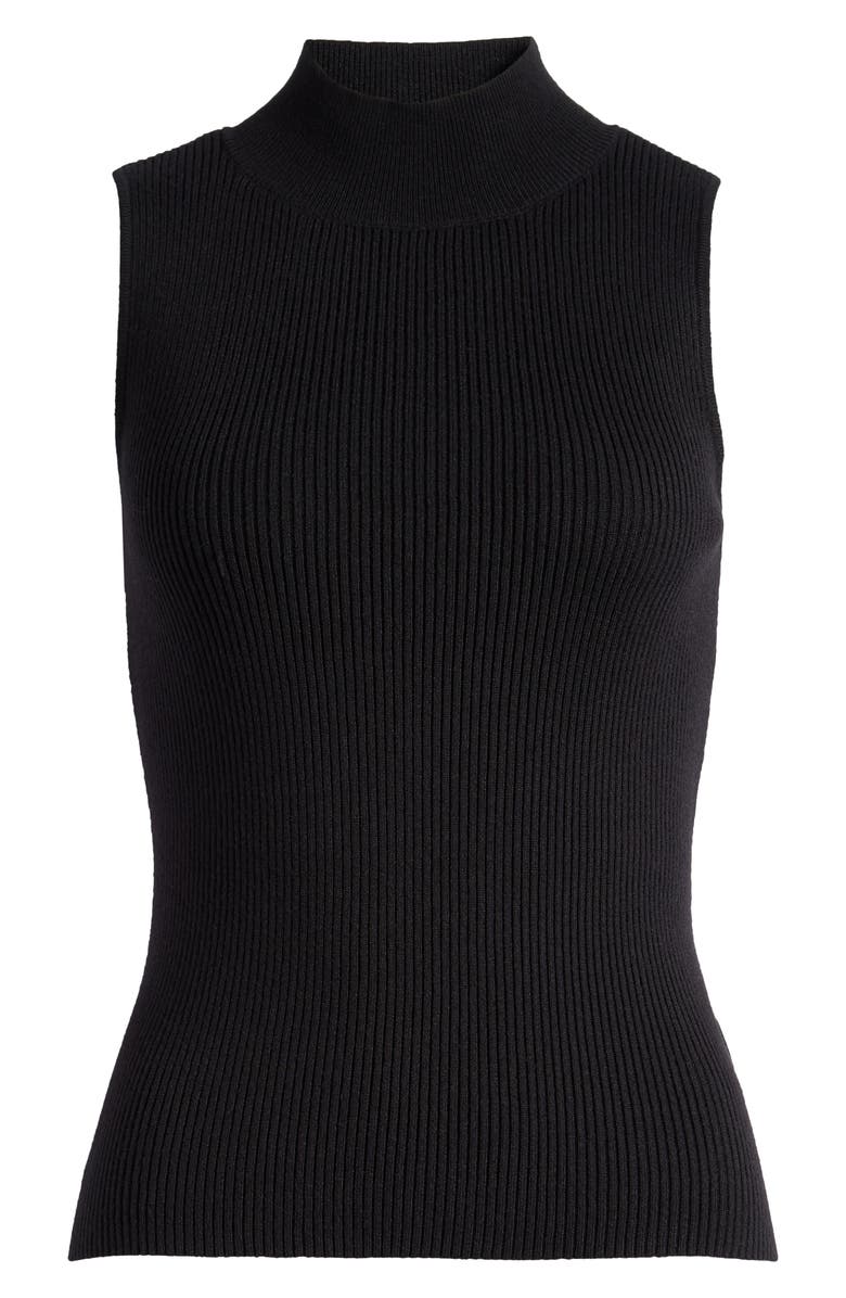 1.STATE Mock Neck Sleeveless Rib Sweater, Alternate, color, 