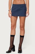 EDIKTED Winsley Gingham Mini Skort