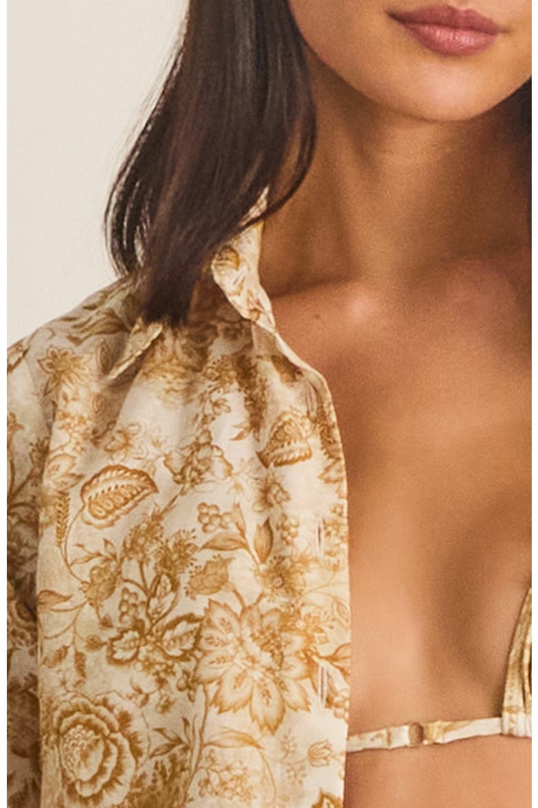 Relaxed Fit Odilia Beach Shirt, Alternate, color, Gold