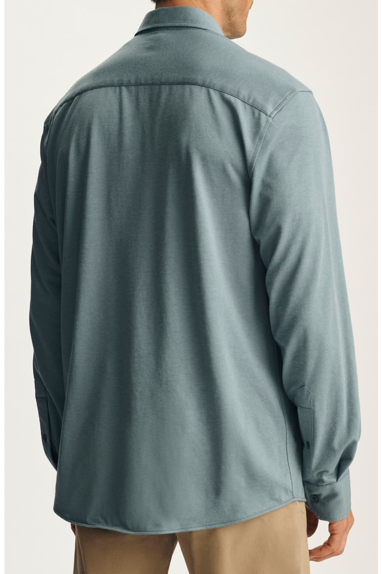 Poplin Button-Up Shirt, Alternate, color, BLUE MIRAGE