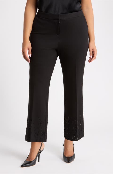 Embellished Ankle Flare Pants