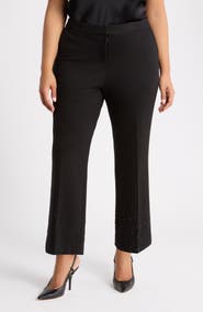 Anne Klein Embellished Ankle Flare Pants