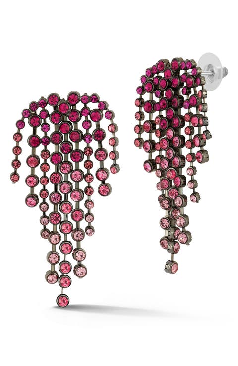 Crystal Fringe Drop Earrings