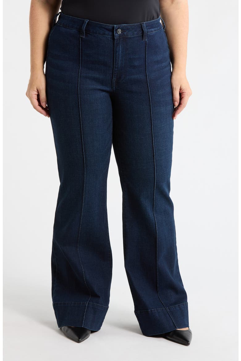 High Waist Pintuck Wide Leg Jeans, Main, color, CRUELLA