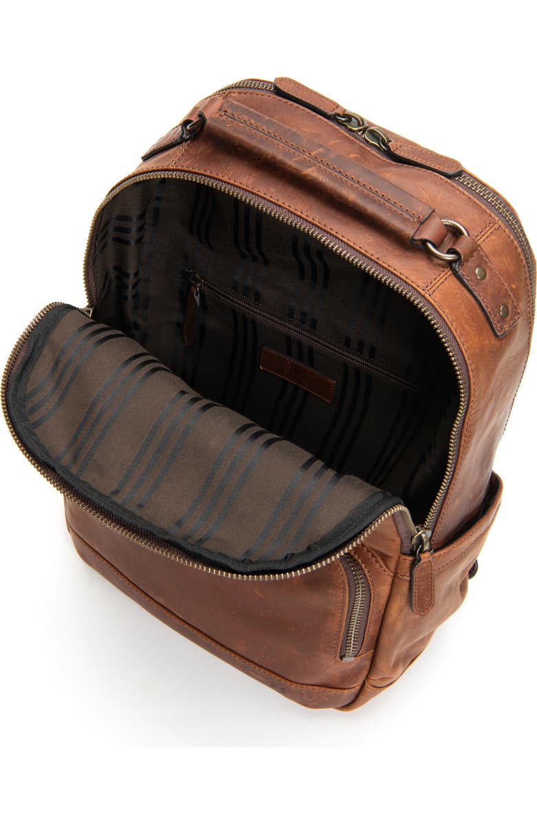 Frye 'Logan' Leather Backpack, Alternate, color, Cognac