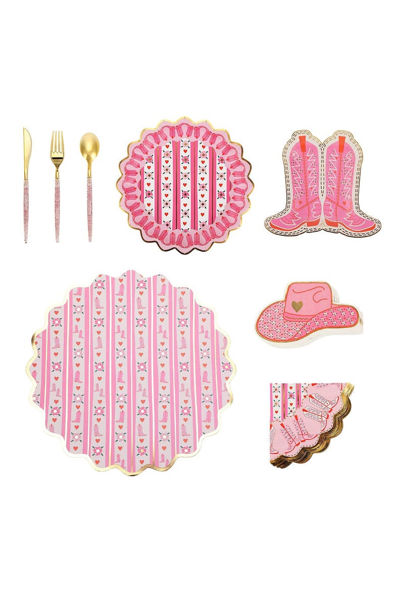 Better with Boots Tableware Party Kit, Main, color, Mutlicolor