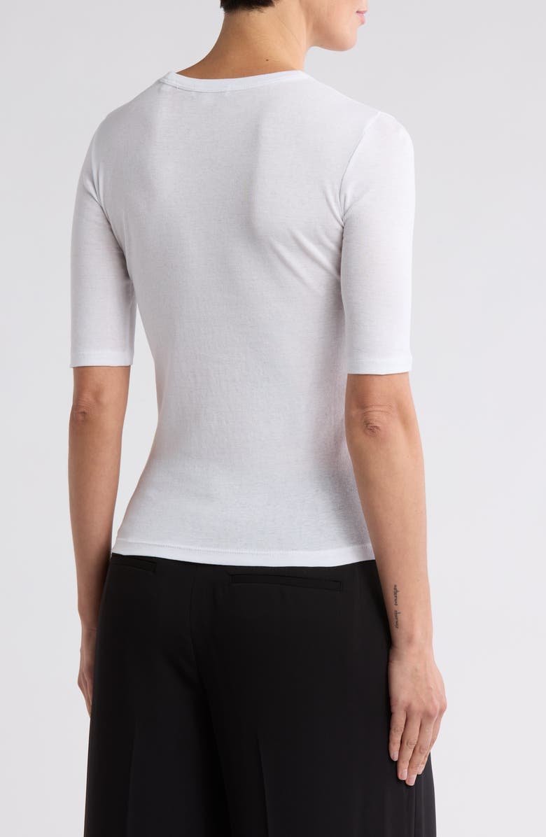 Vince Elbow Sleeve Crew Tee, Alternate, color, Optic White