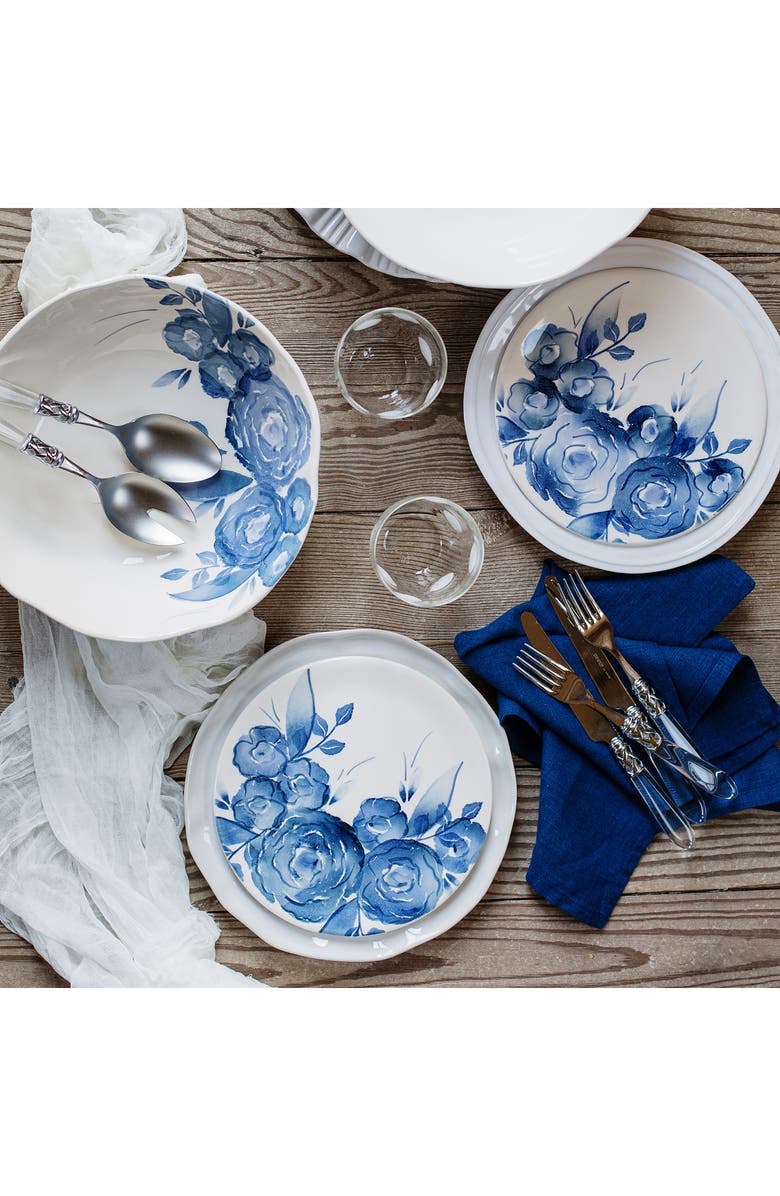 VIETRI Camellia Salad Plate, Alternate, color, Blue