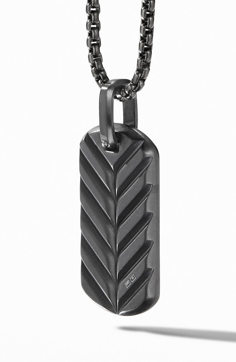 David Yurman Streamline<sup>®</sup> Tag in Black Titanium, Alternate, color, Black Titanium