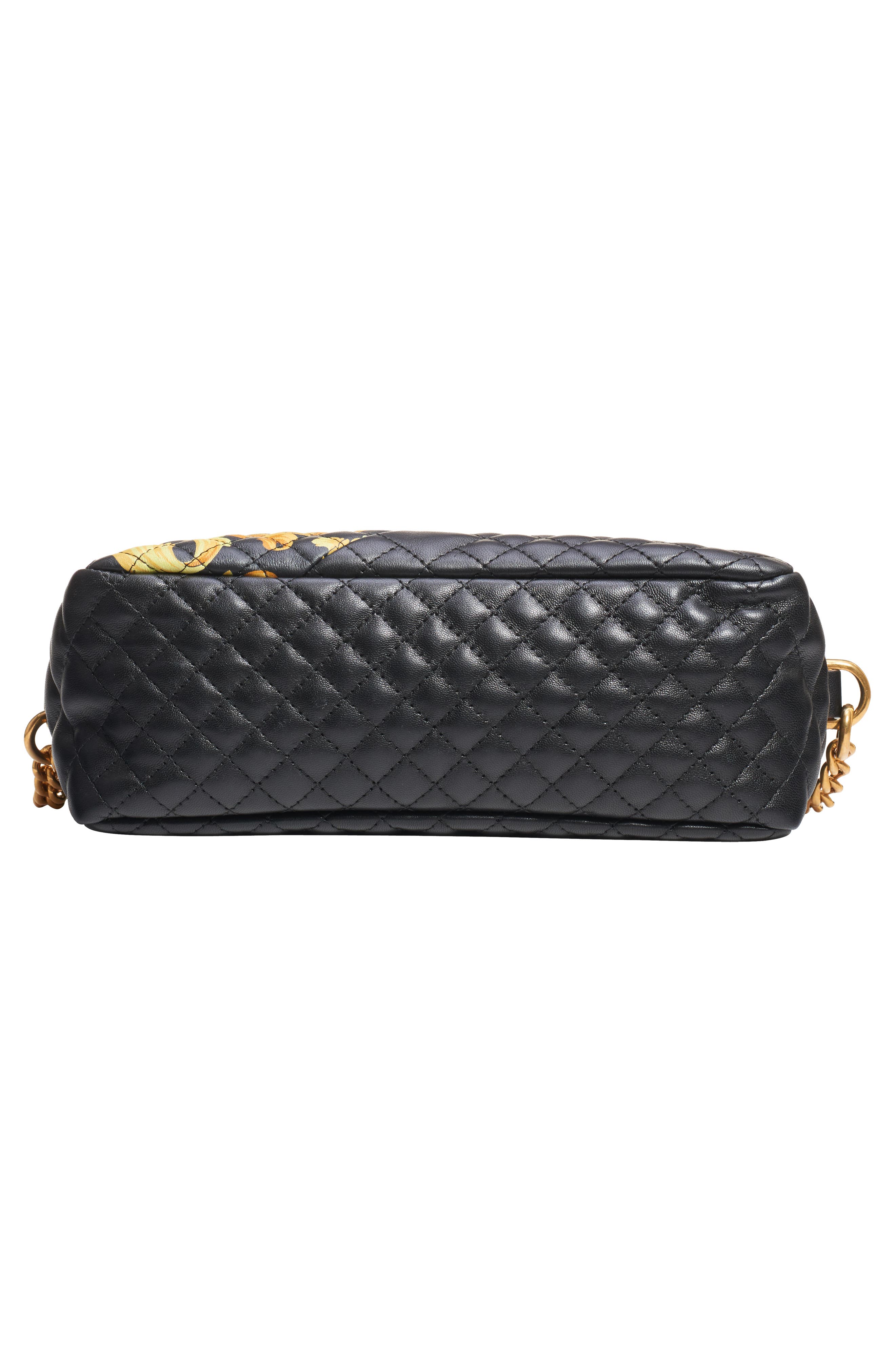 Versace Baroque Icon Quilted Leather Camera Bag, Alternate, color, 